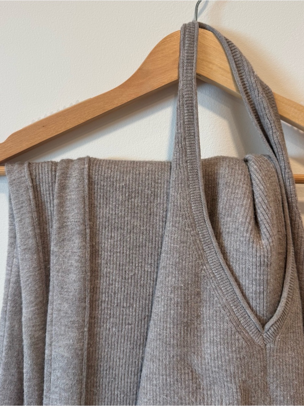 Aerie Sweater Ribbed Halter Tank + Trousers Lounge Set - Picture 8 of 9